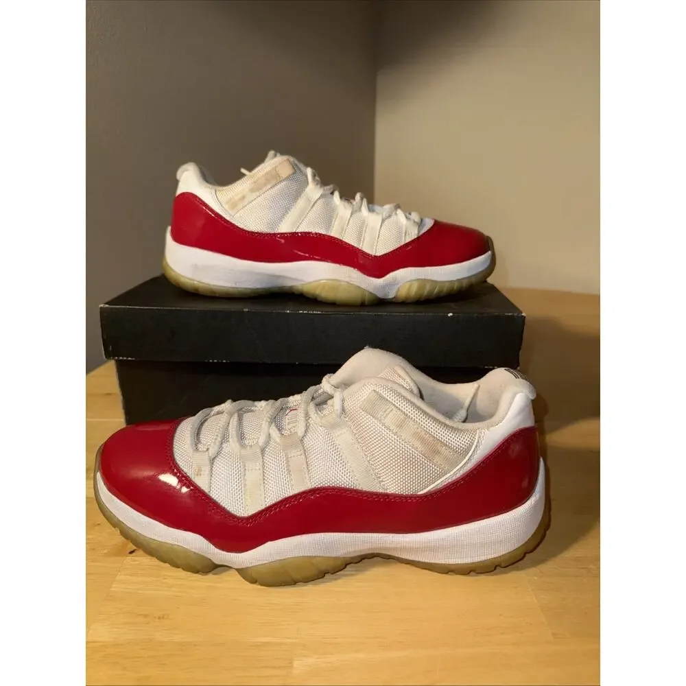 Size 8 - Jordan 11 Retro Low Cherry 528895-102 White Varsity Red 2016 OG Box